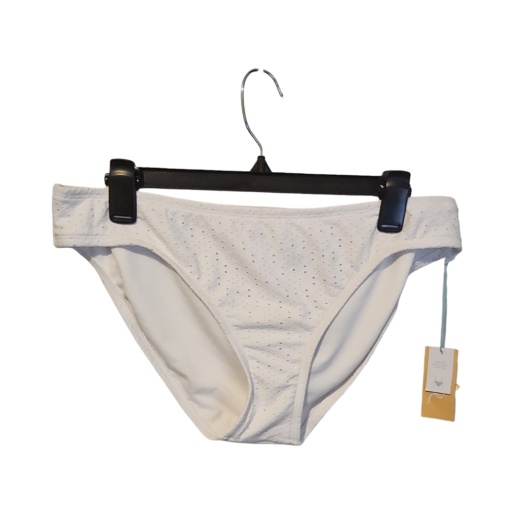 1 NWT Kona Sol White Bikini Swimwear with one shoulder top size large